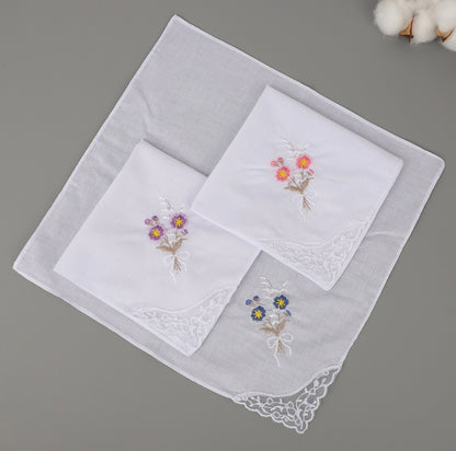 Ladies Floral Handkerchiefs ( Set of 10)